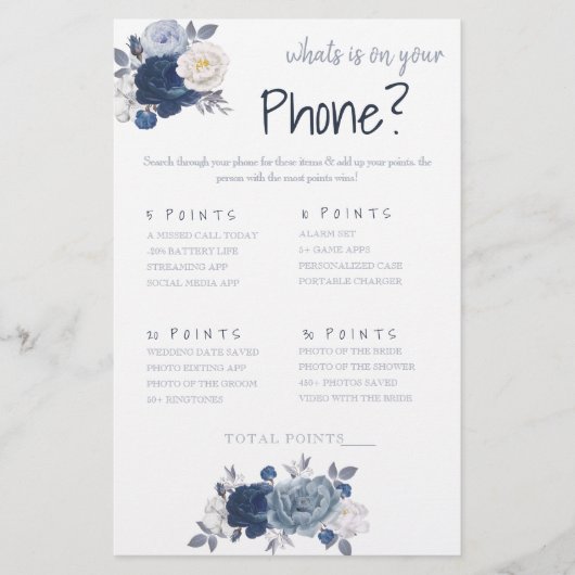 Was ist auf deinem Handy? Game Card Flyer (Vorne)