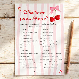 Was ist auf deinem Handy Kirsch-Bow-Brautparty-Spi
