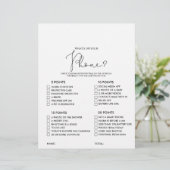 Was ist auf deinem Handy Rustic Brautparty Game (Stehend Vorderseite)