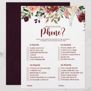 Was ist auf deinem Handy Rustic Brautparty Game