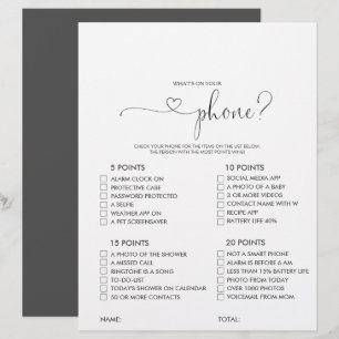 Was ist auf deinem Script Phone Brautparty Game?
