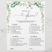 Was ist auf deinem Script Phone Brautparty Game? (Vorderseite)