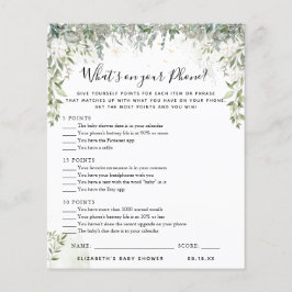 Was ist auf deinem Telefon? | Baby Showspiel