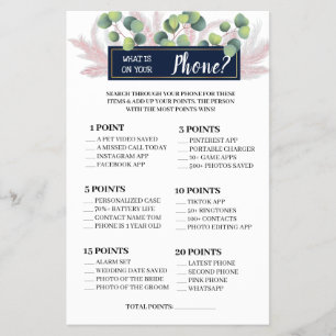 Was ist auf deiner Telefon-Duschspielkarte Flyer