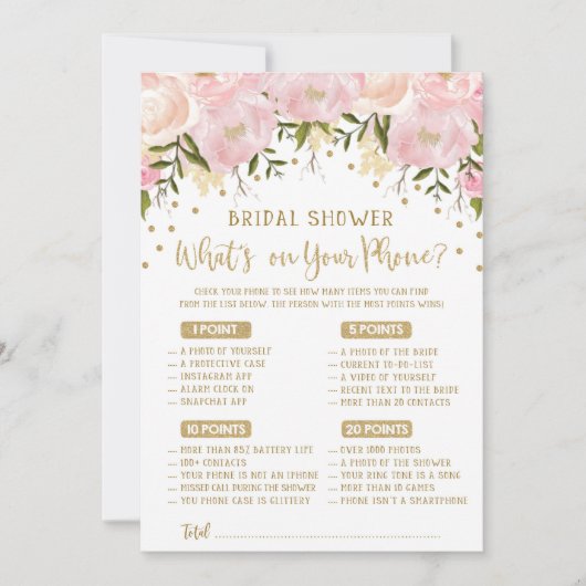 Was ist auf Ihrem Brautparty Pink Gold (Vorderseite)