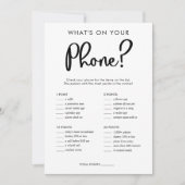 Was ist auf Ihrem Handy Braut Baby Dusche Spiel Einladung (Vorderseite)