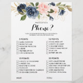 Was ist auf Ihrem Handy Gold Navy Brautparty Game (Vorderseite)