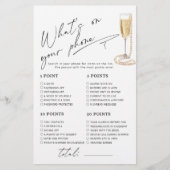 Was ist auf Ihrem Handy Pearls und Prosecco Spiel (Vorderseite)