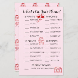 Was ist auf Ihrem Handy-Spiel - Brautparty-Aktivit