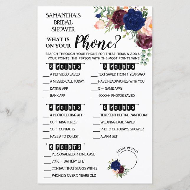 Was ist auf Ihrem Telefon Dusche englisch spanisch (Vorderseite)