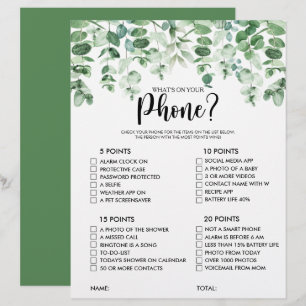 Was ist auf Ihrem Telefon Eukalyptus Brautparty Ga