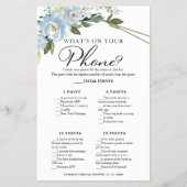 Was ist auf Ihrem Telefon Geometric Dusty Blue Flo Flyer (Vorne)