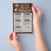 Was ist auf Ihrer OM Cowboy Shower Game Card? Flyer (Handgriff)
