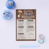 Was ist auf Ihrer OM Cowboy Shower Game Card? Flyer (Einzeln)