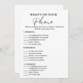 Was ist auf Ihrer Phone Brautparty Spielkarte? Einladung (Vorne/Hinten)