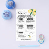 Was ist auf Ihrer Phone Lemons Shower Game Card? Flyer (Einzeln)