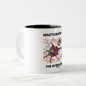 Was ist auf meinen Nerven? Myelin Sheath Zweifarbige Tasse (Vorderseite Links)