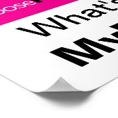 Was ist auf MyPlate? Poster - Magenta auf Weiß (Ecke)