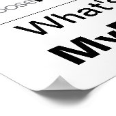 Was ist auf MyPlate? Poster - weiß (Ecke)