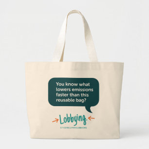 Was ist besser als diese wiederverwendbare Tasche? Jumbo Stoffbeutel