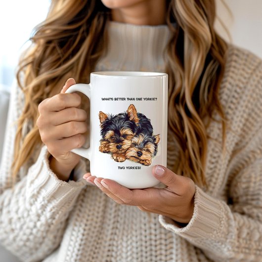 Was ist besser als ein Yorkie? Zwei Yorkies! Kaffeetasse