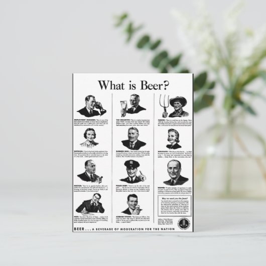 Was ist Bier? Postkarte (Stehend Vorderseite)