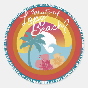 Was ist bis Long Beach - AC Runder Aufkleber