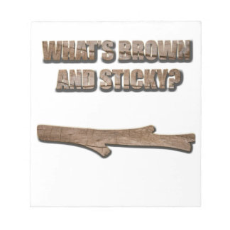Was ist Brown and Sticky Joke? Notizblock