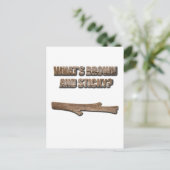 Was ist Brown and Sticky Joke? Postkarte (Stehend Vorderseite)