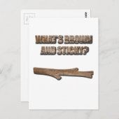 Was ist Brown and Sticky Joke? Postkarte (Vorne/Hinten)