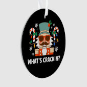 Was ist Crackin Christmas Nutcracker Funny Xmas Ornament (Vorderseite)