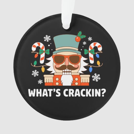 Was ist Crackin Christmas Nutcracker Funny Xmas Ornament (Vorderseite)