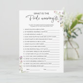 Was ist das Brautparty der Braut? Einladung (Stehend Vorderseite)