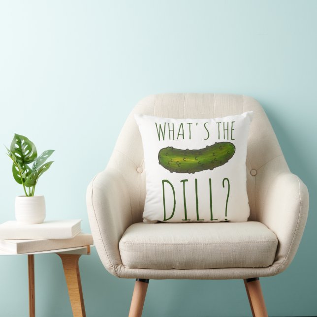Was ist das Dill (Deal) Funny Green Kosher Pickle Kissen (Stuhl )