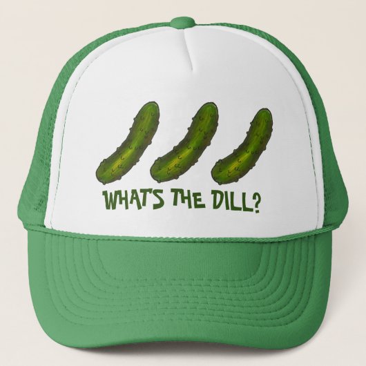 Was ist das Dill (Deal) Green Kosher Pickle Funny Truckerkappe (Vorderseite)