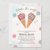 Was ist das Eis-Scoop-Geschlecht, das Party offenb Einladung (Vorderseite)