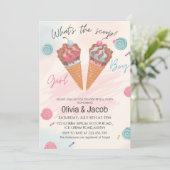 Was ist das Eis-Scoop-Geschlecht, das Party offenb Einladung (Stehend Vorderseite)