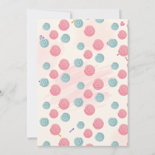 Was ist das Eis-Scoop-Geschlecht, das Party offenb Einladung (Rückseite)