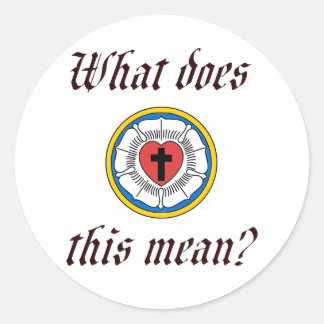 Was ist das Gemein? Runder Aufkleber