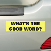 WAS IST DAS GUTE WORT? AUTOAUFKLEBER (Auf Auto)