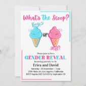 Was ist das Party der "Scoop Ice Cream Gender Reve Einladung (Vorderseite)