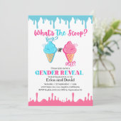 Was ist das Party der "Scoop Ice Cream Gender Reve Einladung (Stehend Vorderseite)