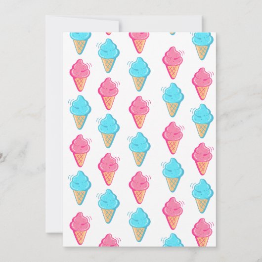 Was ist das Party der "Scoop Ice Cream Gender Reve Einladung (Rückseite)