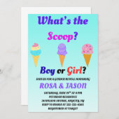 Was ist das Party des Scoop Gender? Einladung (Vorne/Hinten)