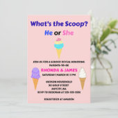 Was ist das Party des Scoop Gender? Einladung (Stehend Vorderseite)