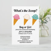 Was ist das Party des Scoop Gender? Einladung (Stehend Vorderseite)