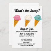 Was ist das Party des Scoop Gender? Einladung (Vorne/Hinten)