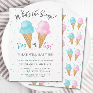 Was ist das Party "Scoop Gender Reveal"? Einladung