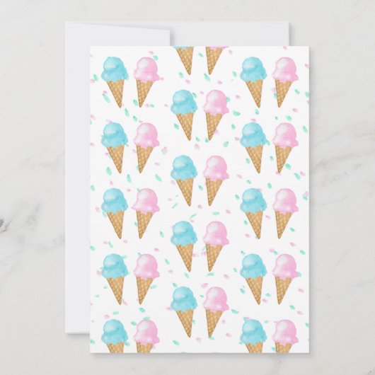 Was ist das Party "Scoop Gender Reveal"? Einladung (Rückseite)