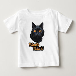 Was ist das? Schwarze Katze in einer überraschende Baby T-shirt